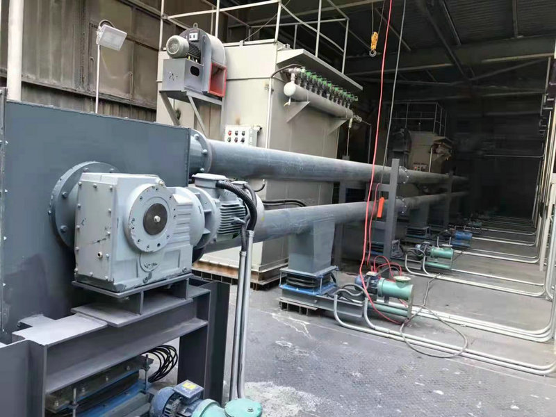 多點出料管鏈輸送機現場